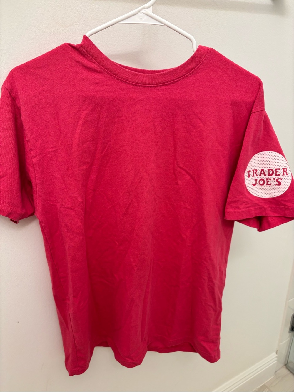 Trader Joe's Women's Short-Sleeve Tee in Bright Pink